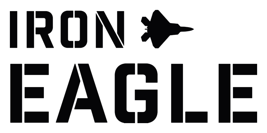 Iron Eagle logo, black