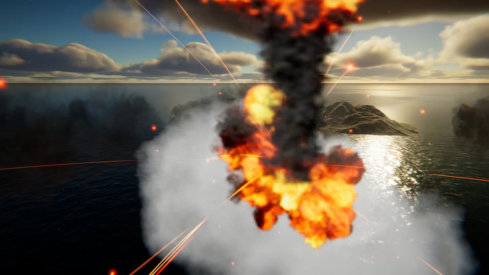 A Phalanx CIWS stream destroys an incoming Kh-31P anti-ship missile