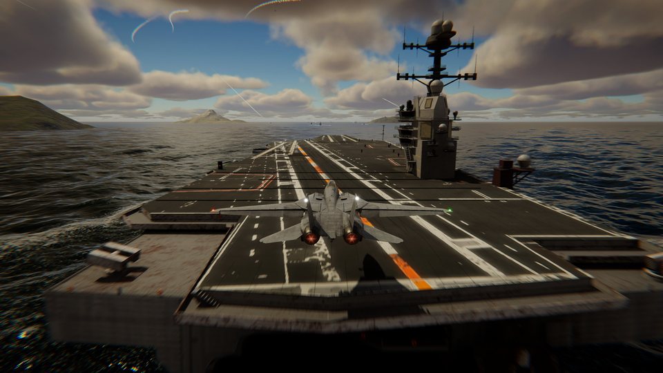 F-14 on short final to the carrier